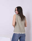 Linen Sleeveless Top 3833