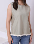 Linen Sleeveless Top 3833