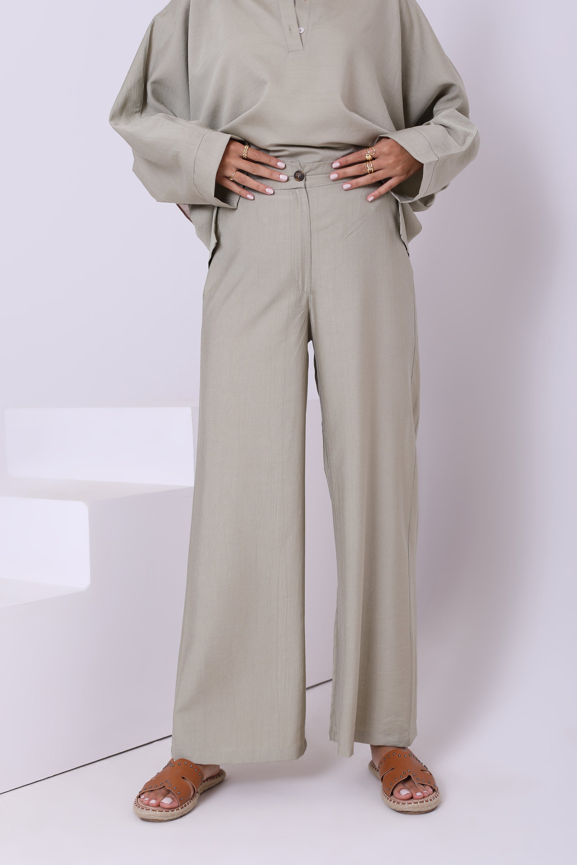 Linen Blend Pants 3835