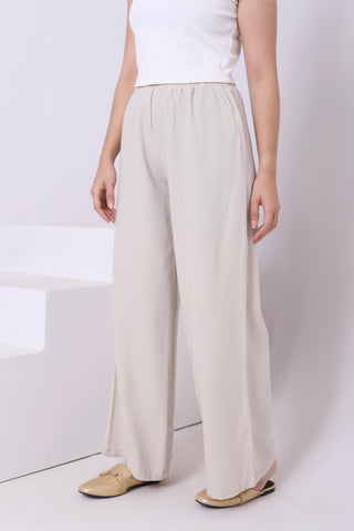 يشتري beige Linen Pants 3841