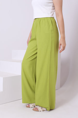 يشتري lime-green Linen Pants 3841