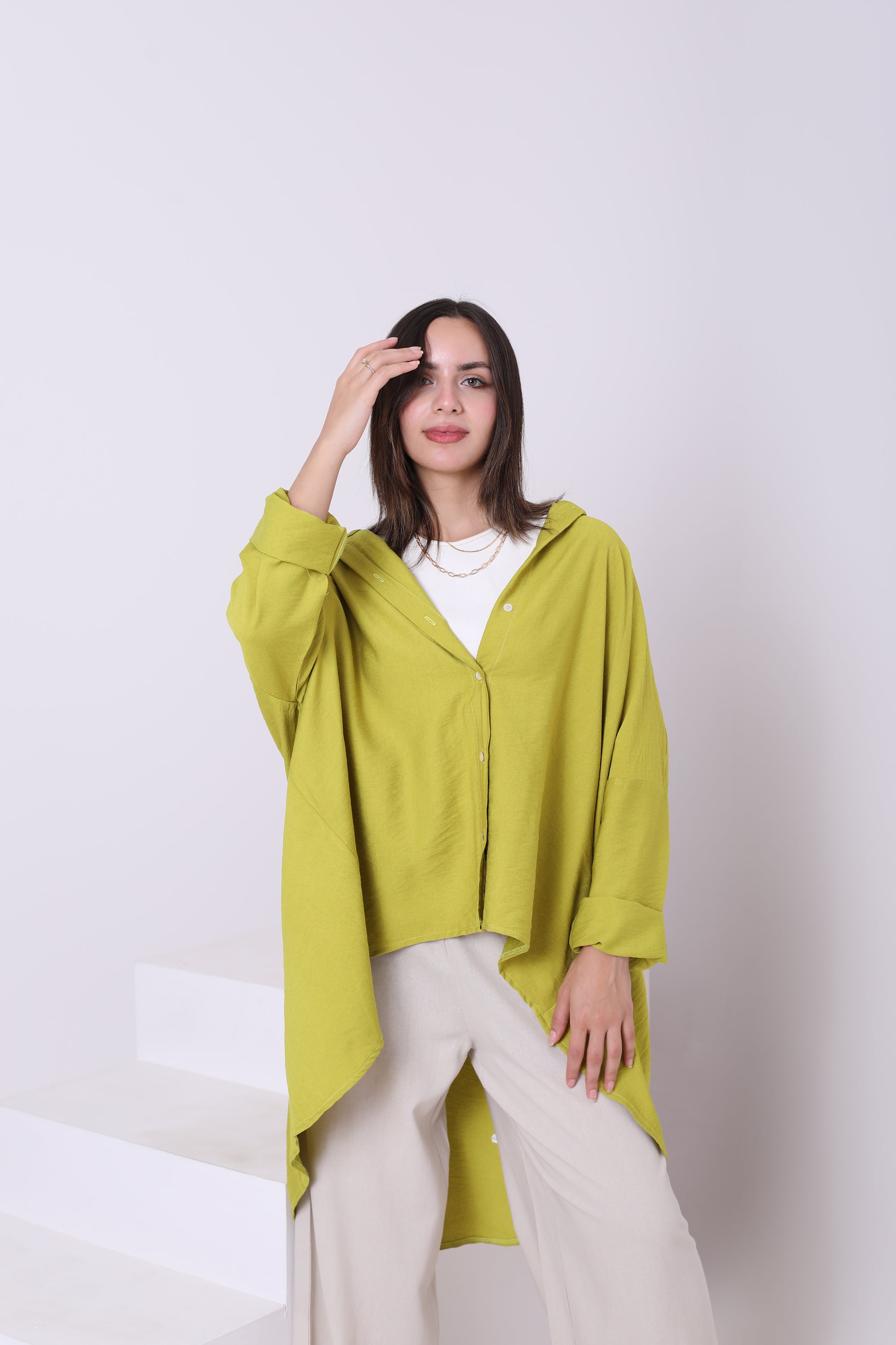 Linen Blend Blouse 3845