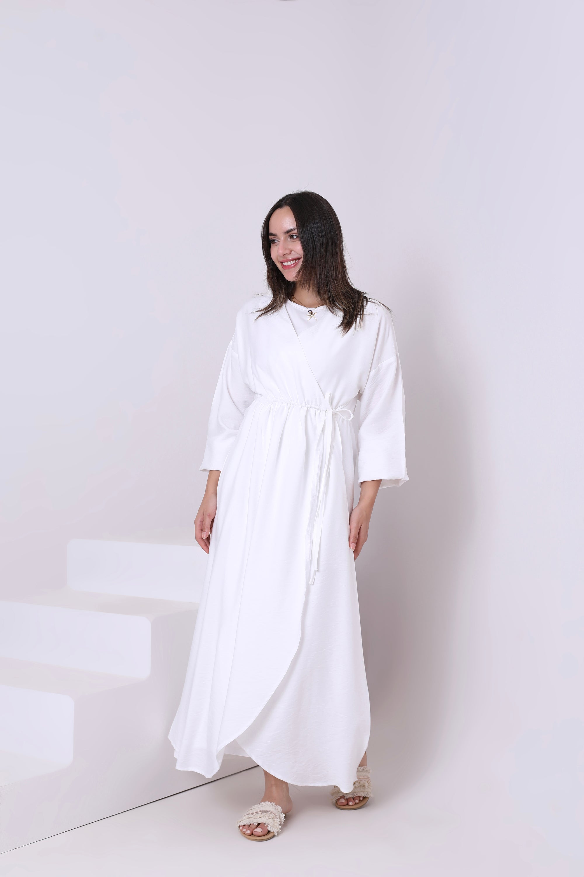 Linen Blend Dress 3848