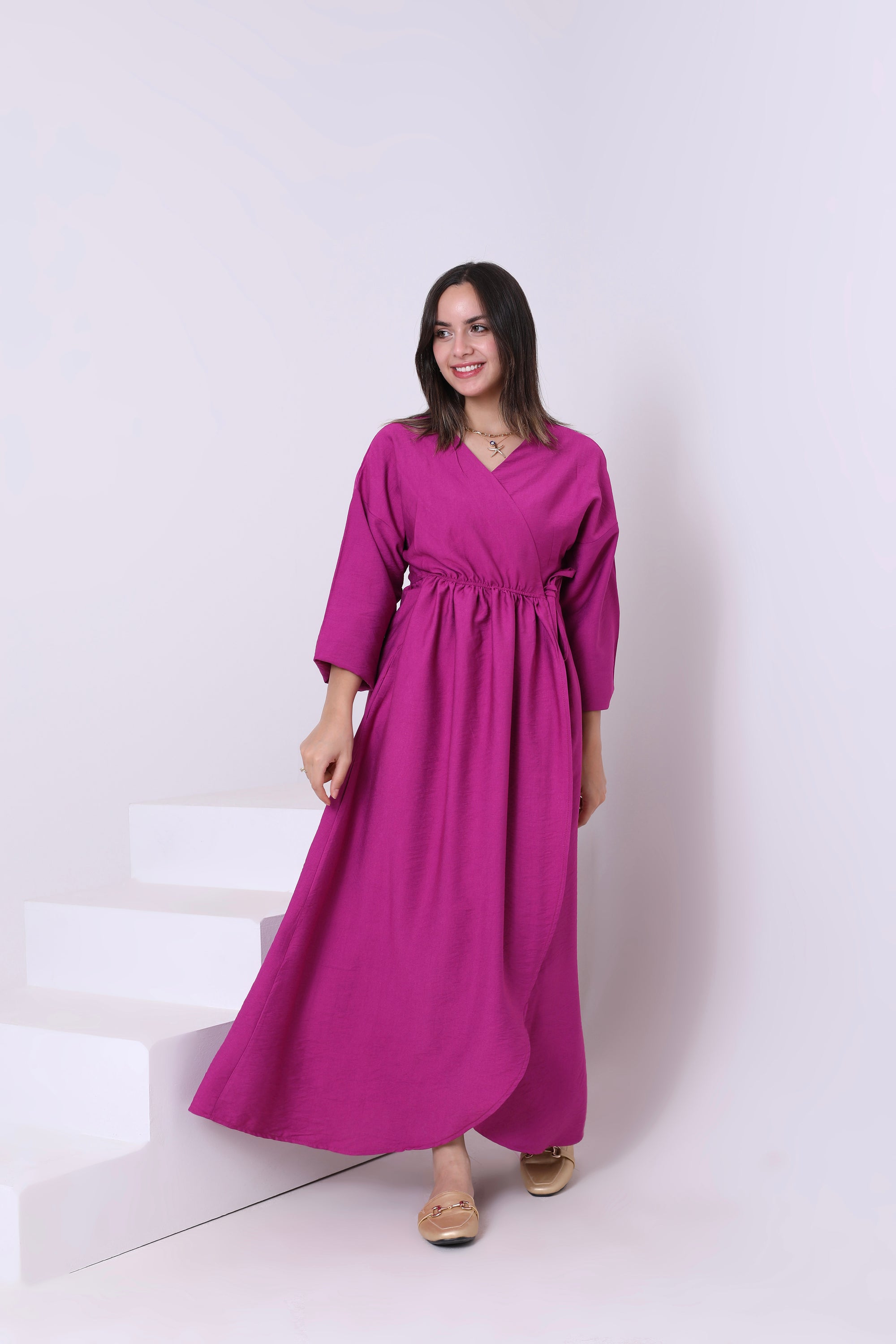 Linen Blend Dress 3848