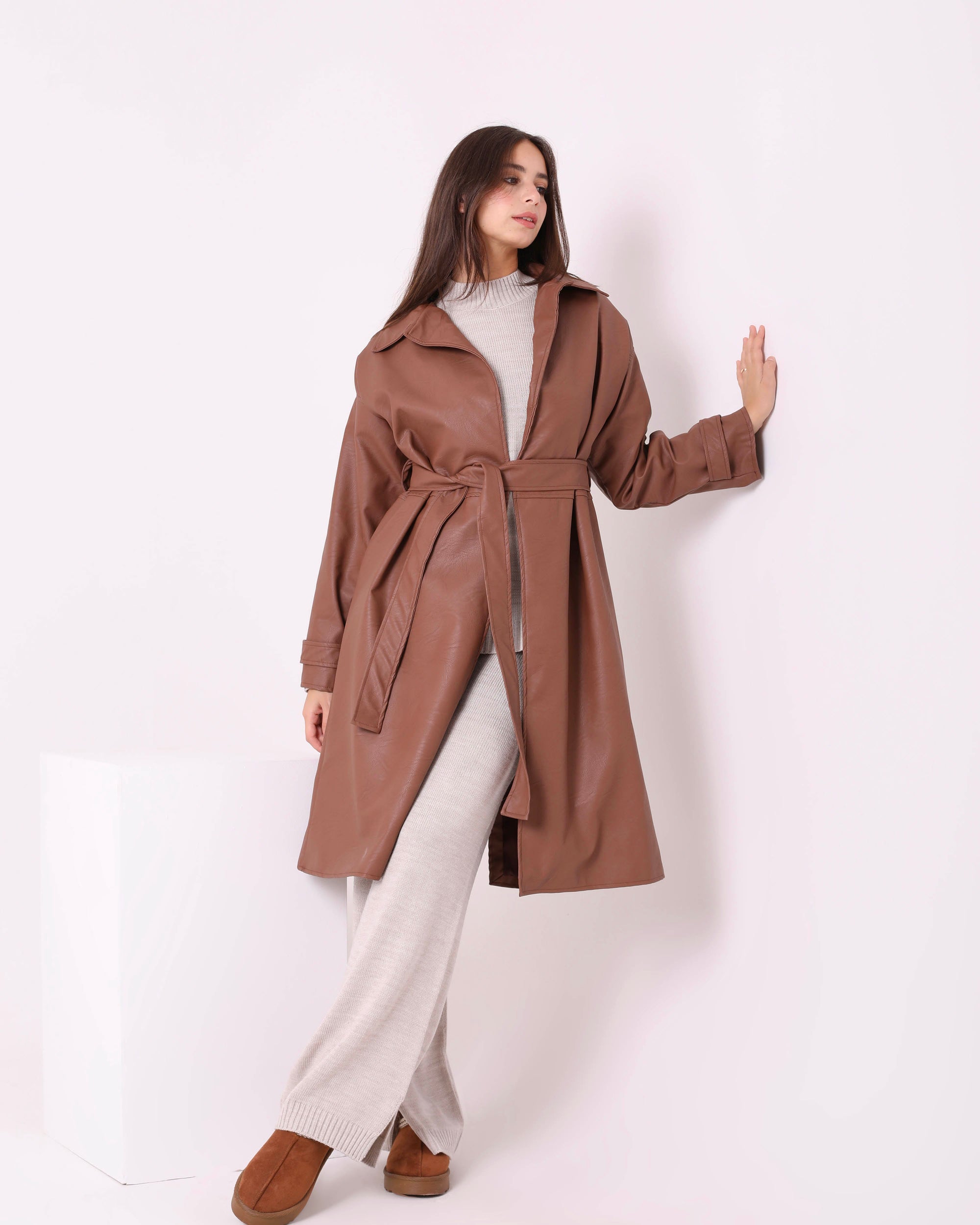 Leather Coat W712