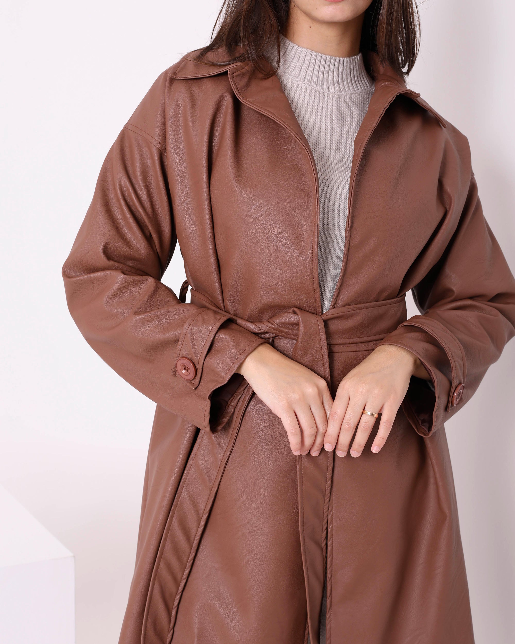 Leather Coat W712