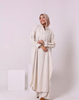 Linen Blend Dress 3804