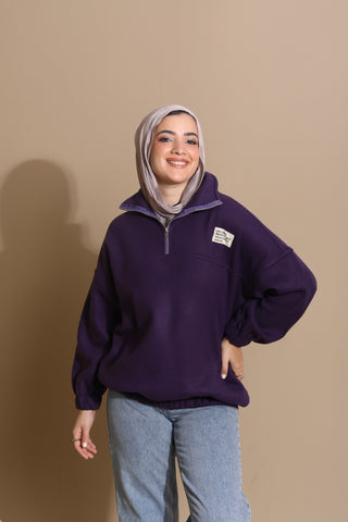 Buy purple Felt SweatShirt W640