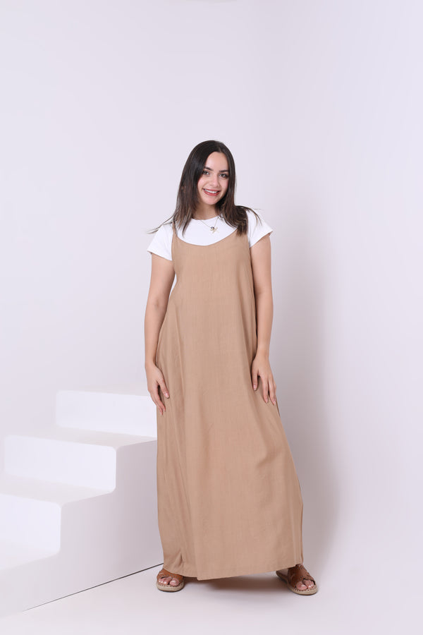 Linen Blend Dress 3844