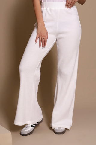 يشتري white Knitwear Wide Leg Pants W636