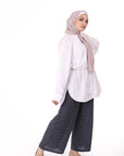 Wide Leg Cotton Pants 3504