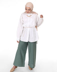 Wide Leg Cotton Pants 3504