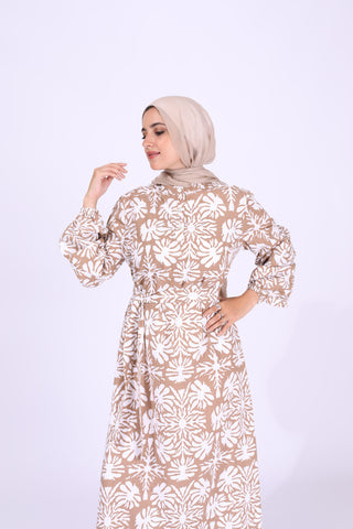 Buy beige Linen Dress 3638
