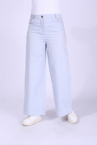 يشتري light-blue Wide Leg Pants 3681