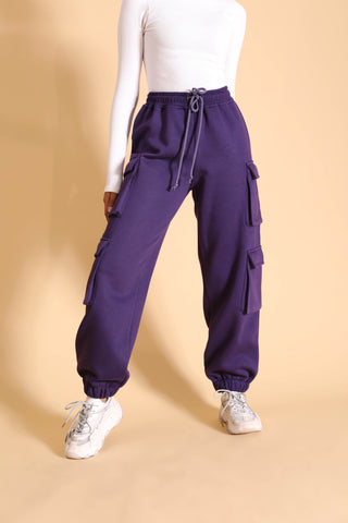 Buy dark-purple Cargo Pants W553