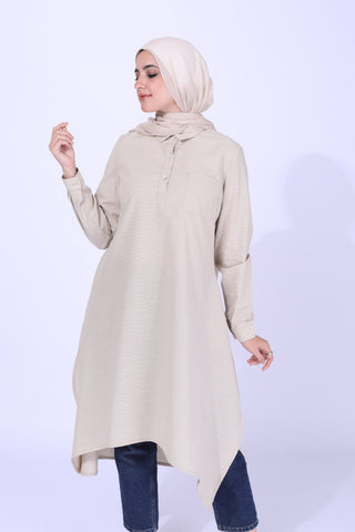 يشتري beige Popline Blouse 3572