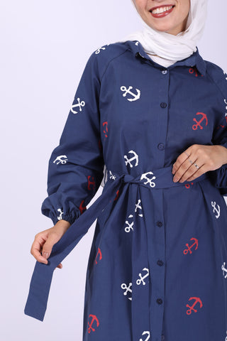 Buy navy-blue Popline Dress Shirt 3656