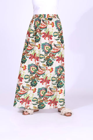 Buy green-red Santorini Skirt 3651