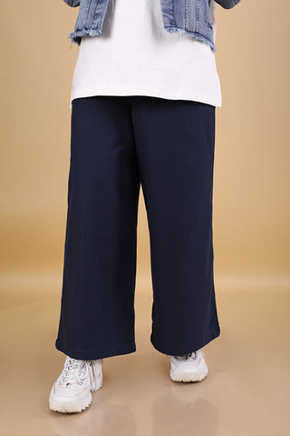 Buy navy-blue Viella Wide Leg Pants W302