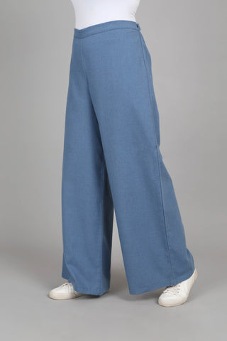 يشتري blue Wide Leg Viella Pants W429